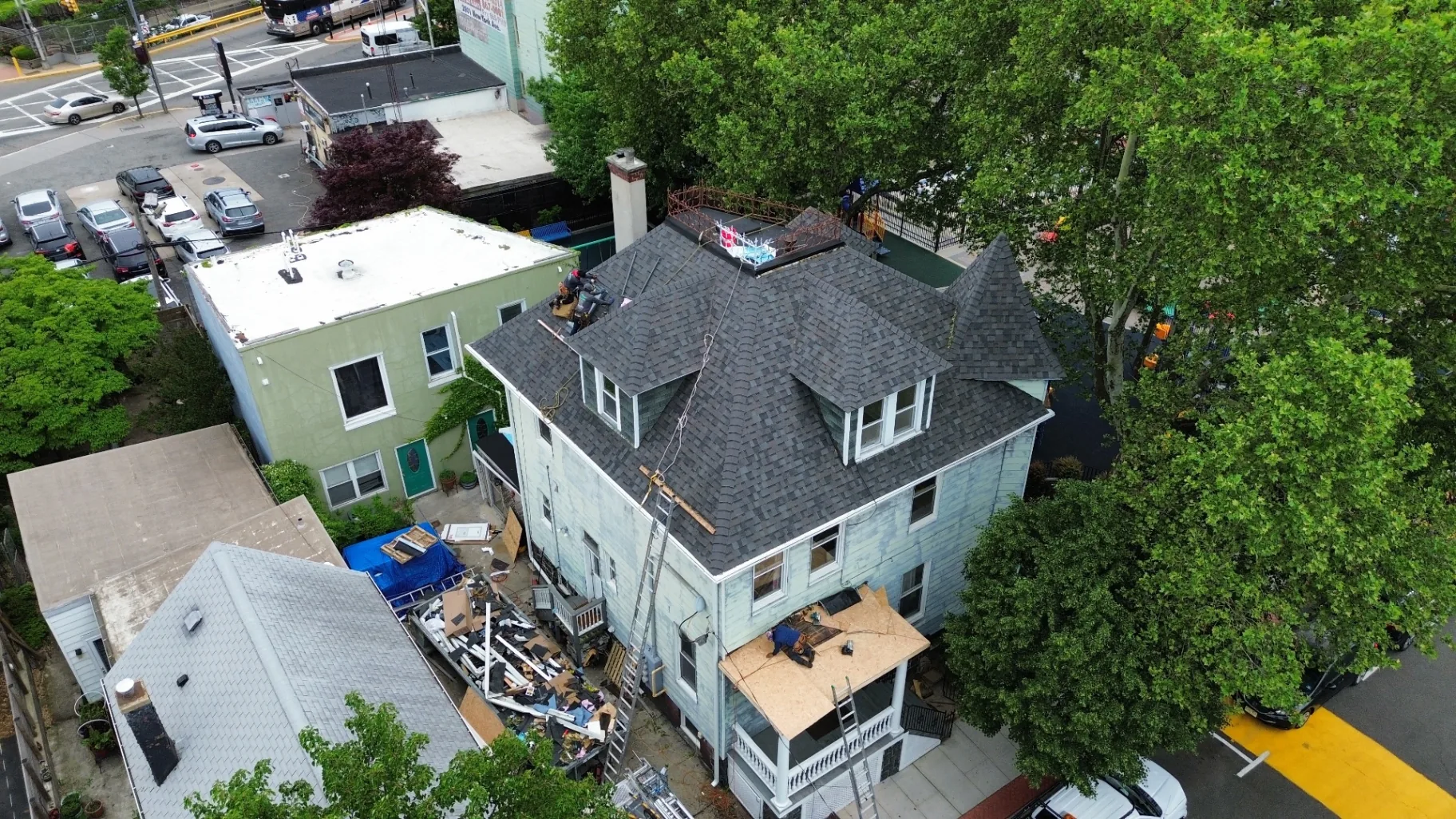 Residential roofing project detail